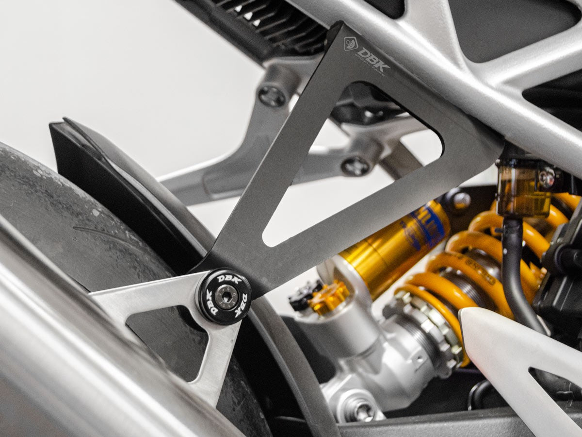 DBK Special Parts (Ducabike) Muffler Support Passenger Peg Delete for Triumph Speed Triple 1200 RR /RS