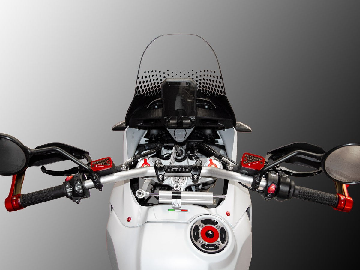 DBK Special Parts (Ducabike) Billet Front Brake & Clutch Reservoir Caps for the Ducati Scrambler 1100 / 800 (2020+) and DesertX