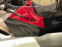 Carbonvani - Ducati Panigale V4 / S / R Carbon Fiber Belly Pan For Akrapovic Exhaust (2 piece kit) - RED (2022+)