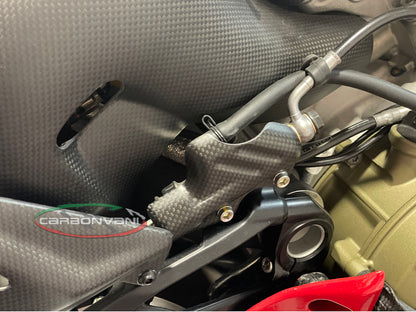Carbonvani - Ducati Panigale / Streetfighter V4 / S / R / Speciale Carbon Fiber Rear Brake Master Cylinder Protector