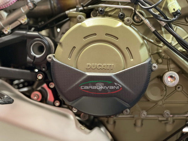 Carbonvani - Ducati Panigale V4 / S (22-24) and V4R (23-24) Carbon Fiber DP Style Clutch Cover